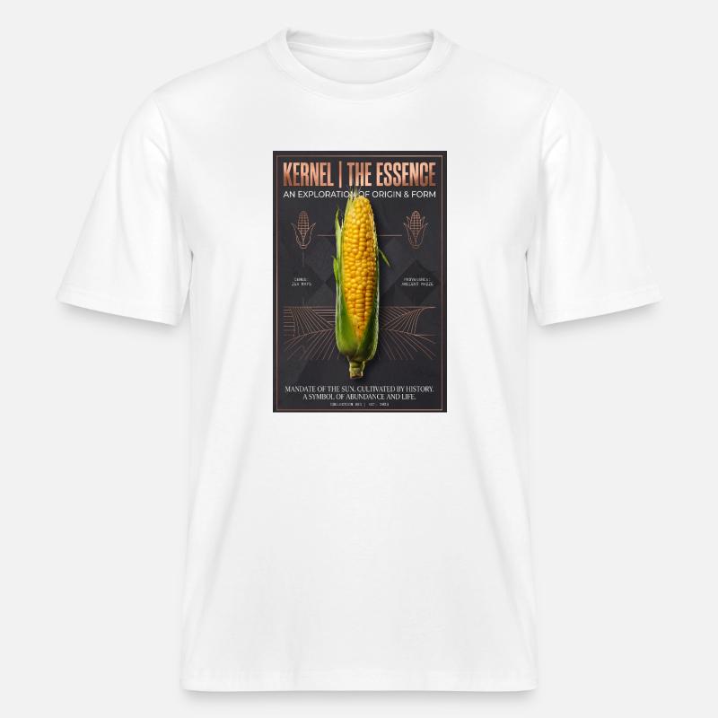 Kernel Essence: Origin & Form -  RELAXED FIT Unisex Organic T-Shirt - white