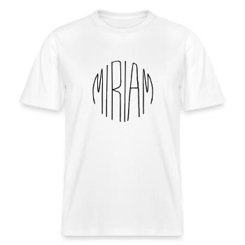 Miriam -  RELAXED FIT Unisex Organic T-Shirt - Weiß - Vorne - Alina (178cm) & Michal (187cm)