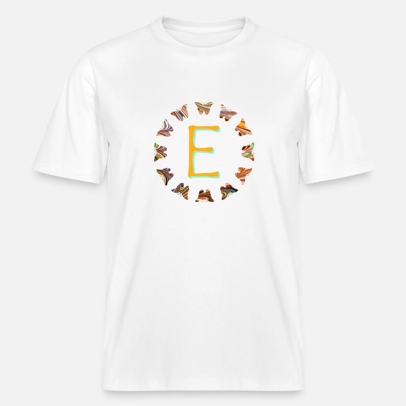 Papillons E 56 E -  T-shirt unisexe RELAXED FIT en coton bio - blanc