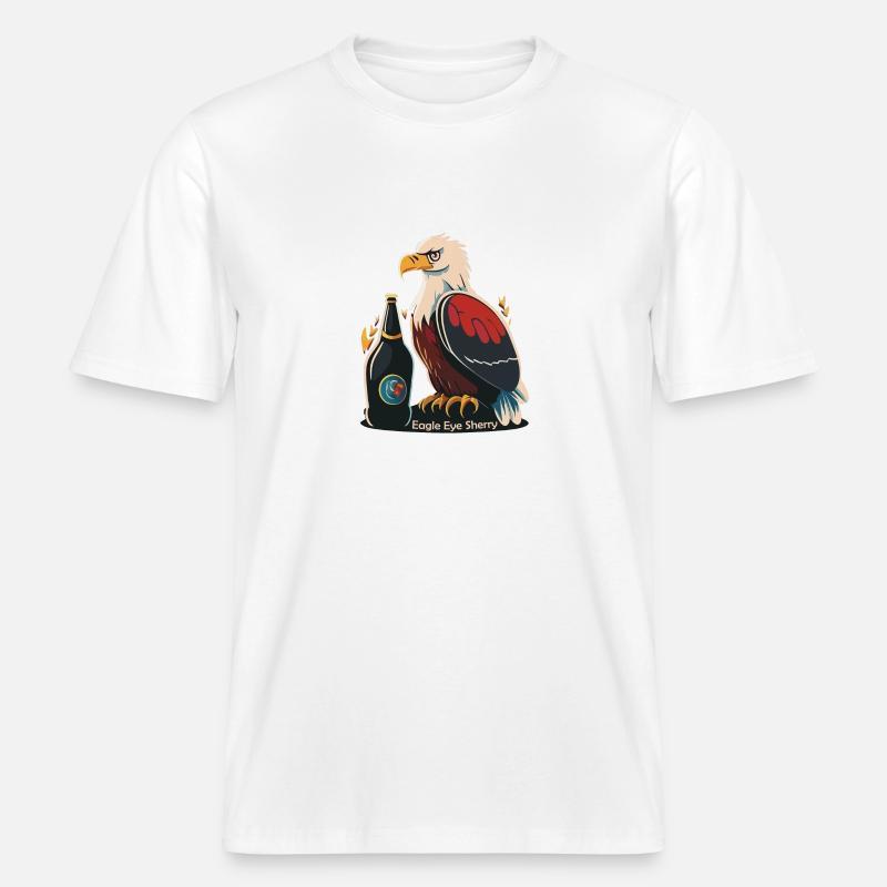 Xérès Eagle Eye -  T-shirt unisexe RELAXED FIT en coton bio - blanc
