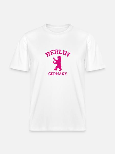 Berlin - Germany - Berliner Bär - RELAXED FIT Unisex Organic T-Shirt - Weiß