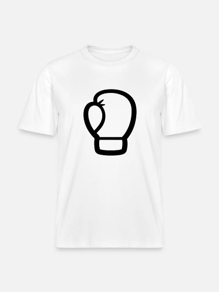 Boxhandschuh -  RELAXED FIT Unisex Organic T-Shirt - Weiß
