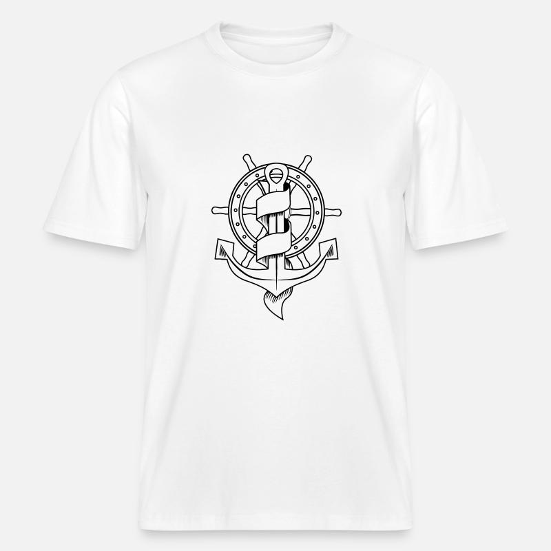 klassic_tattoo_vector - RELAXED FIT Unisex Organic T-Shirt - Weiß