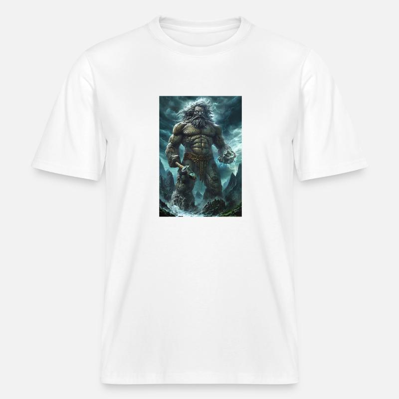 Cadeau géant géant -  T-shirt unisexe RELAXED FIT en coton bio - blanc