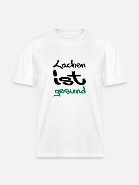 lachen ist gesund - RELAXED FIT Unisex Organic T-Shirt - Weiß