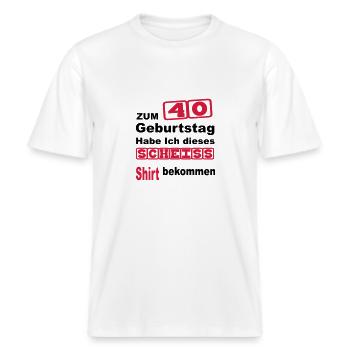 40 compleanno -  Maglietta ecologica Unisex RELAXED FIT - bianco - Fronte - Alina (178cm) & Michal (187cm)