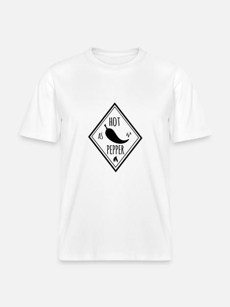 Hot as pepper -  RELAXED FIT Unisex Organic T-Shirt - Weiß