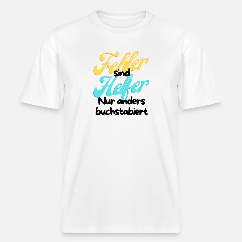 Fehler Helfer Gradient Script -  RELAXED FIT Unisex Organic T-Shirt - Weiß