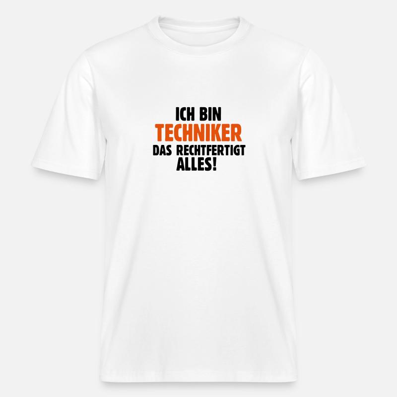Techniker Technikerbrief Technikerausbildung -  RELAXED FIT Unisex Organic T-Shirt - Weiß