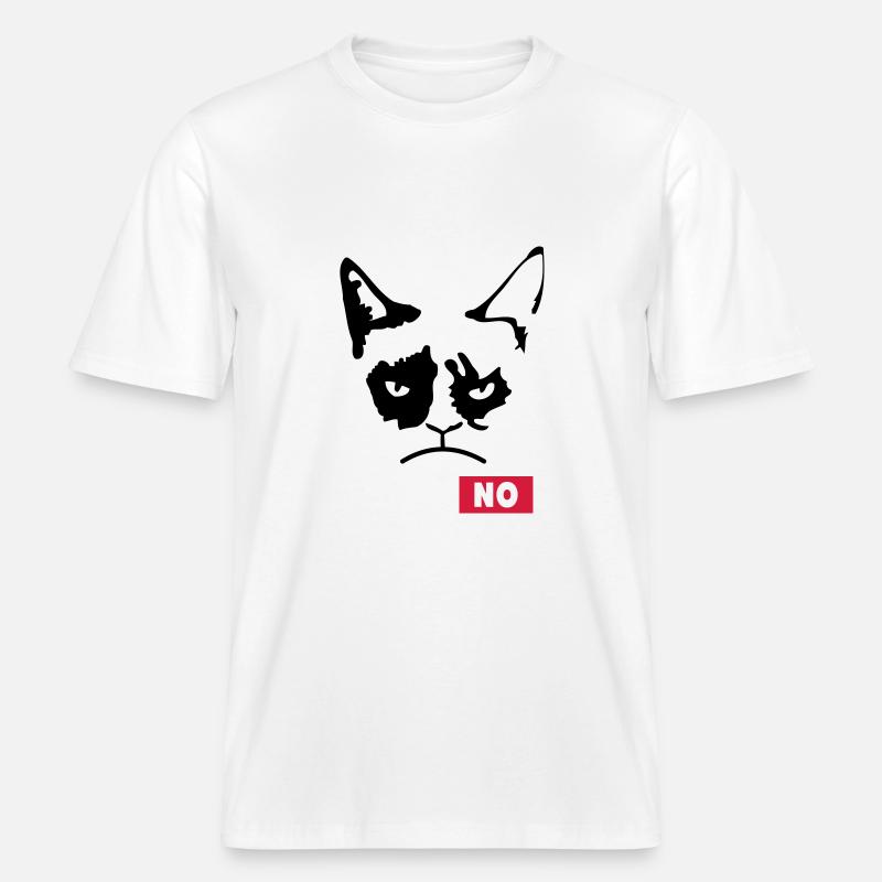 Grumpy Cat -  Økologisk unisex T-shirt RELAXED FIT - hvid