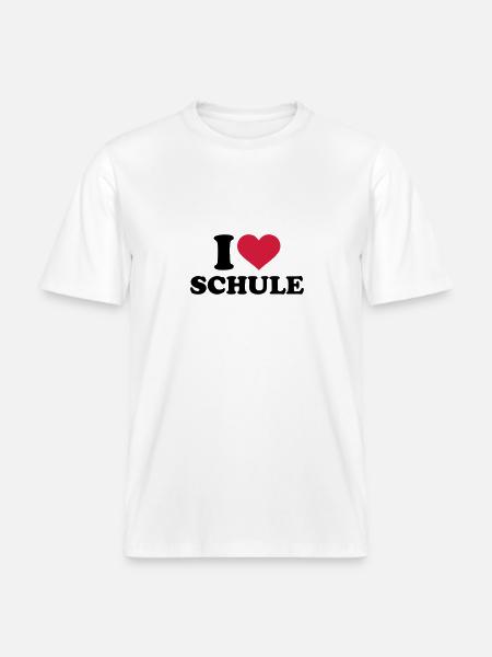 Schule - RELAXED FIT Unisex Organic T-Shirt - Weiß
