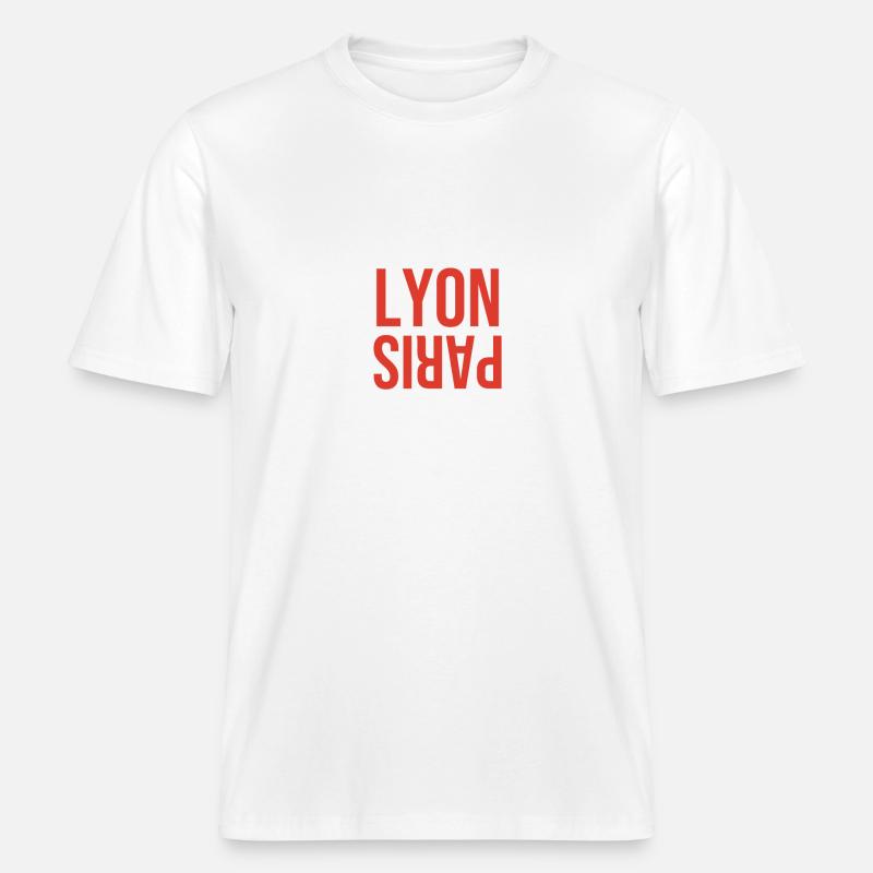 Lyon oder Paris? -  RELAXED FIT Unisex Organic T-Shirt - Weiß