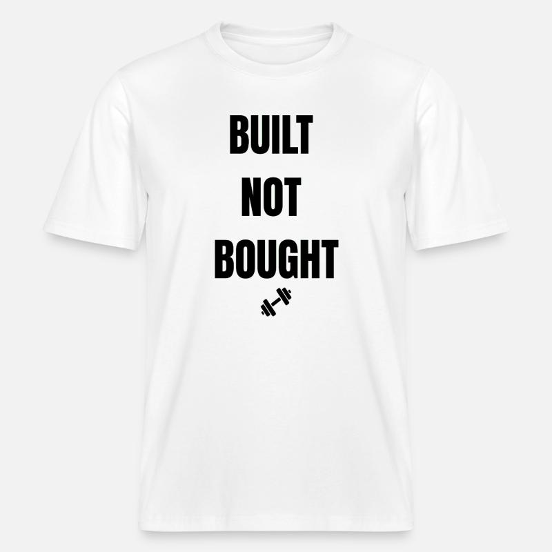 Construit pas acheté -  T-shirt unisexe RELAXED FIT en coton bio - blanc