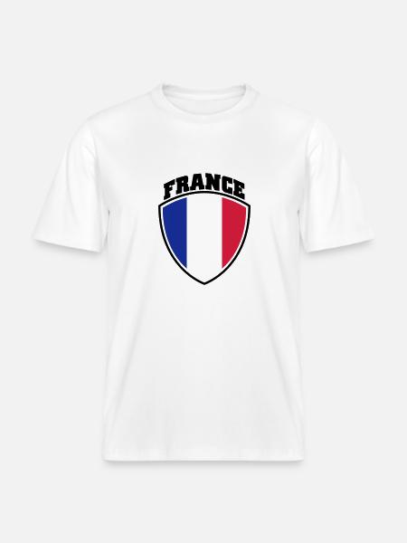 Frankreich - RELAXED FIT Unisex Organic T-Shirt - Weiß