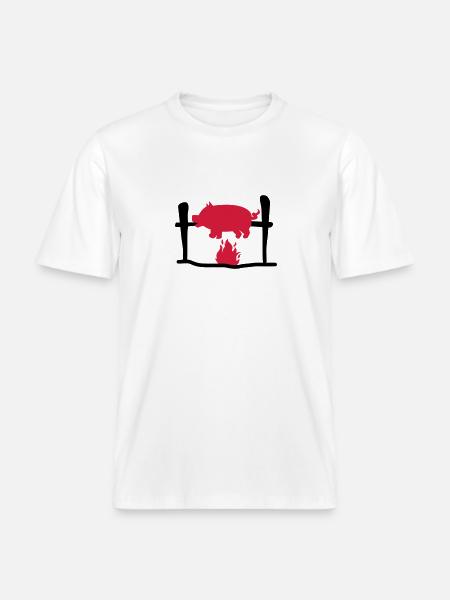 Grillen -  RELAXED FIT Unisex Organic T-Shirt - Weiß
