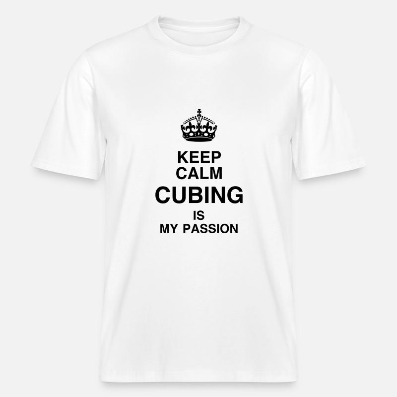 Cubing / Cube / Cuber / Speedcubing -  T-shirt unisexe RELAXED FIT en coton bio - blanc