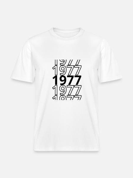 1977 1977 1977 -  RELAXED FIT Unisex Organic T-Shirt - white