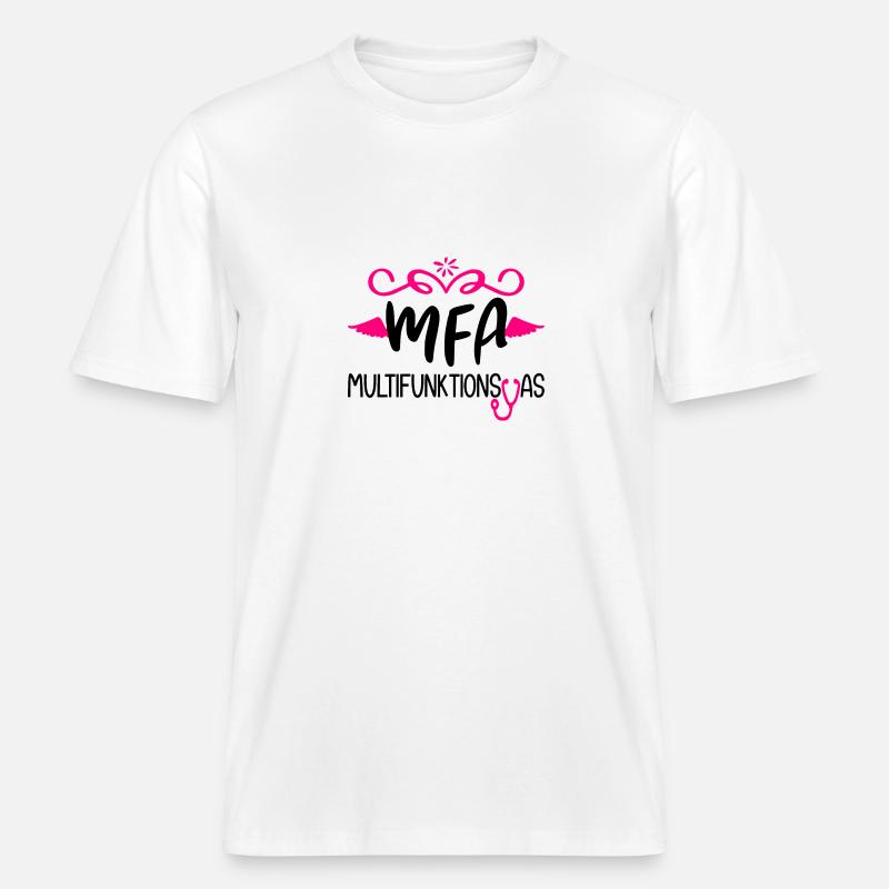 Physician Assistant Multifunction As MFA -  RELAXED FIT Unisex Organic T-Shirt - white