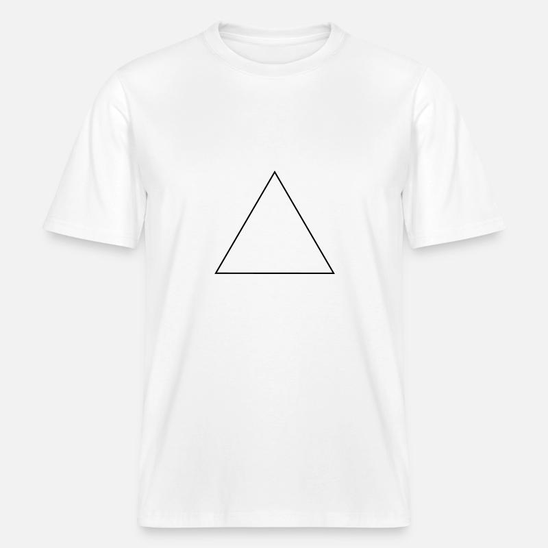 Triangle / / isocèle équilatéral / / cadre - T-shirt unisexe RELAXED FIT en coton bio - blanc