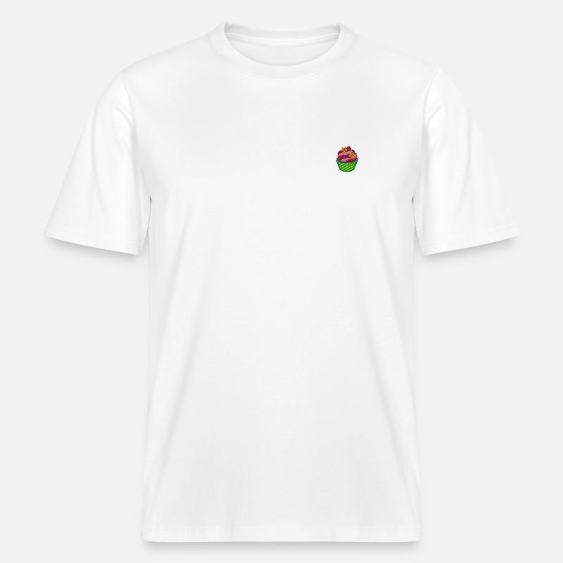 Cupcake -  RELAXED FIT Unisex Organic T-Shirt - white