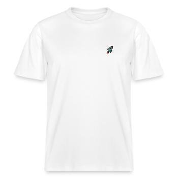 Spaceship -  RELAXED FIT Unisex Organic T-Shirt - white - Front - Alina (178cm) & Michal (187cm)