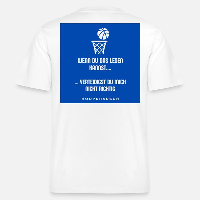Lesen oder Verteidigen Spruch Hoopsrausch -  RELAXED FIT Unisex Organic T-Shirt - Weiß