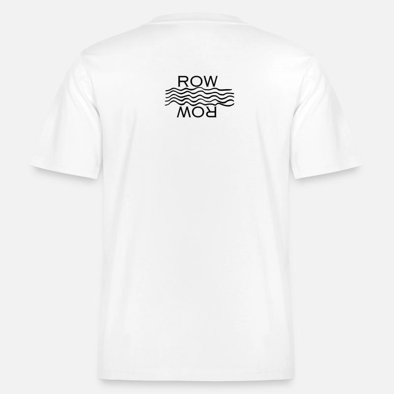 Conception Row-Wave -  T-shirt unisexe RELAXED FIT en coton bio - blanc