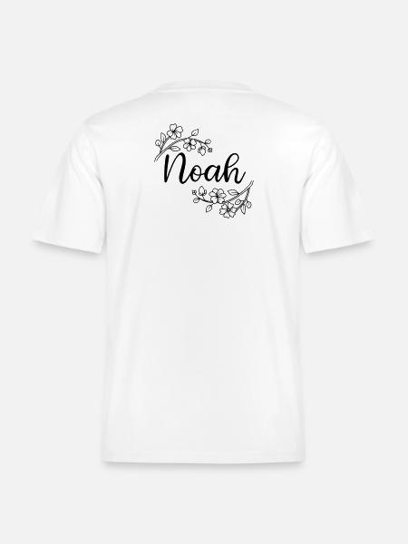 Noah | Name of Name | Vectorgraphic ! -  RELAXED FIT Unisex Organic T-Shirt - white