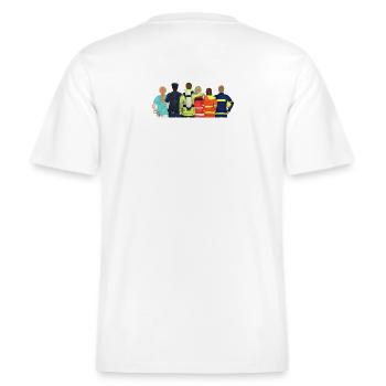 Aid organizations - HiOrg -  RELAXED FIT Unisex Organic T-Shirt - white - Back - Alina (178cm)