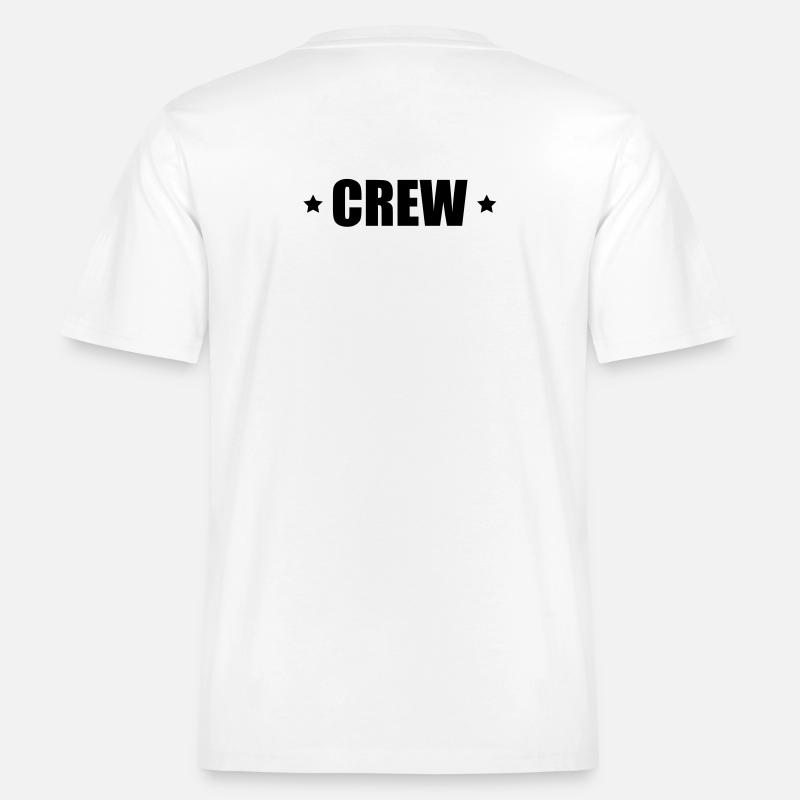 Crew mit Sterne -  RELAXED FIT Unisex Organic T-Shirt - Weiß