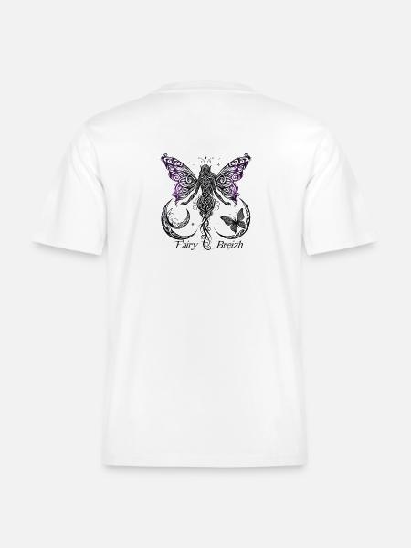 The Mischievous Fairy by FairyBreizh - RELAXED FIT Unisex Organic T-Shirt - white