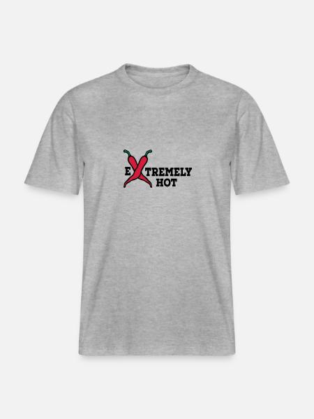 scharf - RELAXED FIT Unisex Organic T-Shirt - Grau meliert