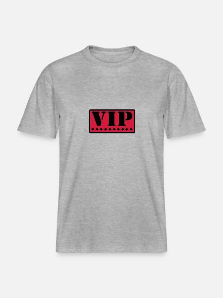 vip - RELAXED FIT Unisex Organic T-Shirt - Grau meliert