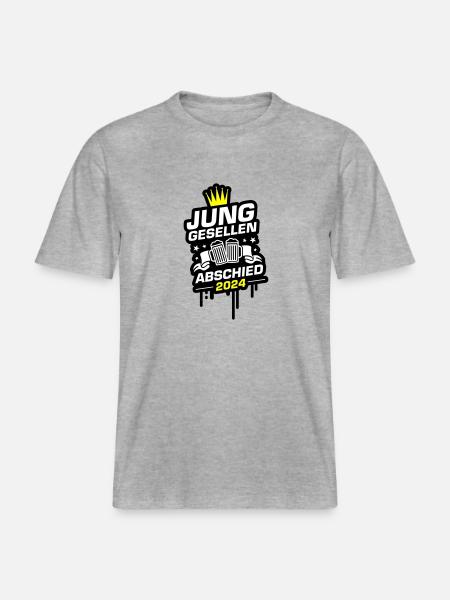 Junggesellen Abschied 2024 - RELAXED FIT Unisex Organic T-Shirt - Grau meliert