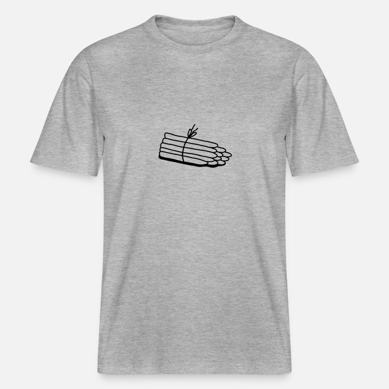Spargel - Stangenspargel -  RELAXED FIT Unisex Organic T-Shirt - Grau meliert