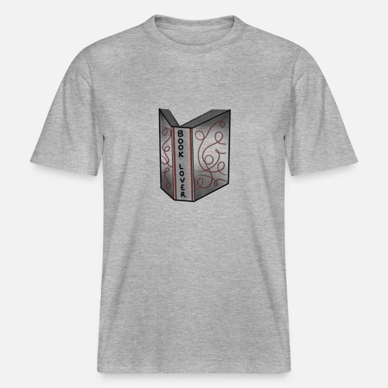 Bücherfreund -  RELAXED FIT Unisex Organic T-Shirt - Grau meliert
