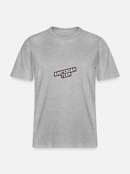 Amsterdam Team -  RELAXED FIT Unisex Organic T-Shirt - heather grey