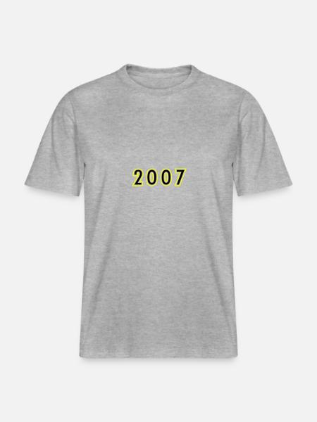 2007 Année Anniversaire -  T-shirt unisexe RELAXED FIT en coton bio - gris chiné