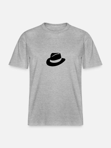chapeau cowboy hat5 -  T-shirt unisexe RELAXED FIT en coton bio - gris chiné