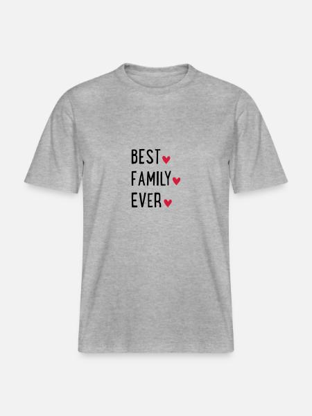 Beste familie -  Uniseks RELAXED FIT bio-T-shirt - grijs gemêleerd