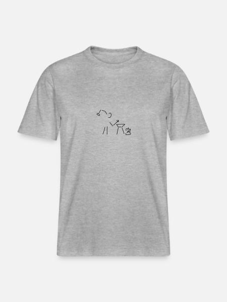 schmied mit hufeisen -  RELAXED FIT Unisex Organic T-Shirt - Grau meliert