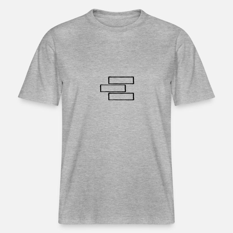 3 rectangular frame -  RELAXED FIT Unisex Organic T-Shirt - heather grey