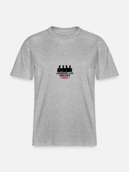 Junggesellen Crew Jga - RELAXED FIT Unisex Organic T-Shirt - Grau meliert