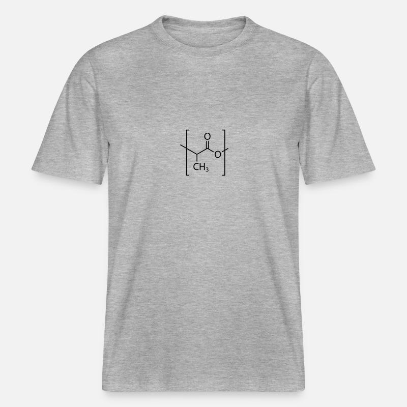 Molécule d'acide polylactique (PLA). -  T-shirt unisexe RELAXED FIT en coton bio - gris chiné