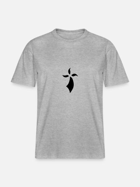 Hermine breton symbol breton 704 - RELAXED FIT Unisex Organic T-Shirt - heather grey