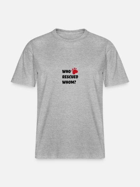 Animal Welfare Dog - RELAXED FIT Unisex Organic T-Shirt - heather grey