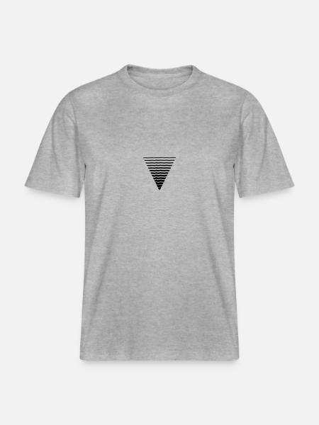 Linjer mange slag trekantmønster figur - Økologisk RELAXED FIT Unisex T-skjorte - gråmelert