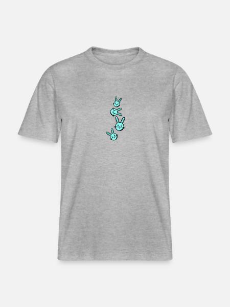 Ostern Symbol Hase -  RELAXED FIT Unisex Organic T-Shirt - Grau meliert