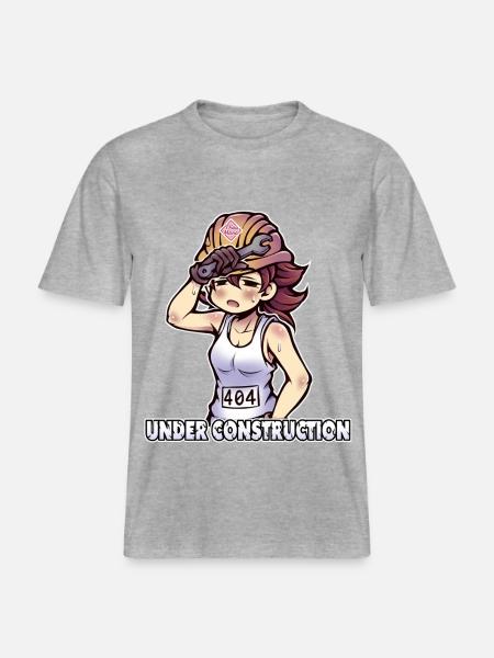 Under Construction - 404 - RELAXED FIT Unisex Organic T-Shirt - heather grey