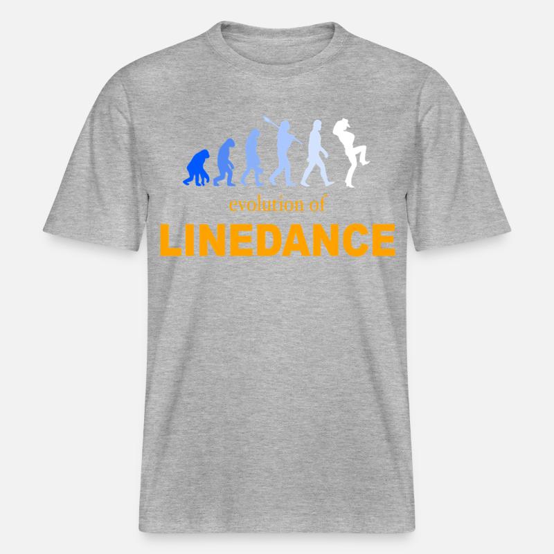 Évolution de la danse en ligne -  T-shirt unisexe RELAXED FIT en coton bio - gris chiné